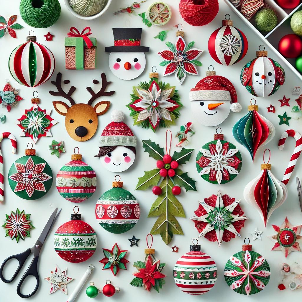 14 Christmas Craft Paper Ornaments DIY