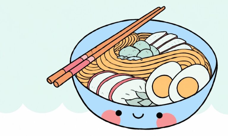 Kawaii Ramen Bowl Close Up 2 - CraftyTalks Tutorial Step
