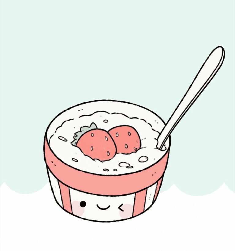 Kawaii Strawberry Yogurt Cup 2 - CraftyTalks Tutorial Step