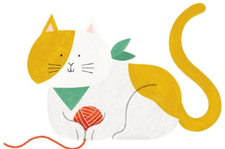 Cute Cat Drawing Bandana Yarn Reference Hd - CraftyTalks Tutorial Step