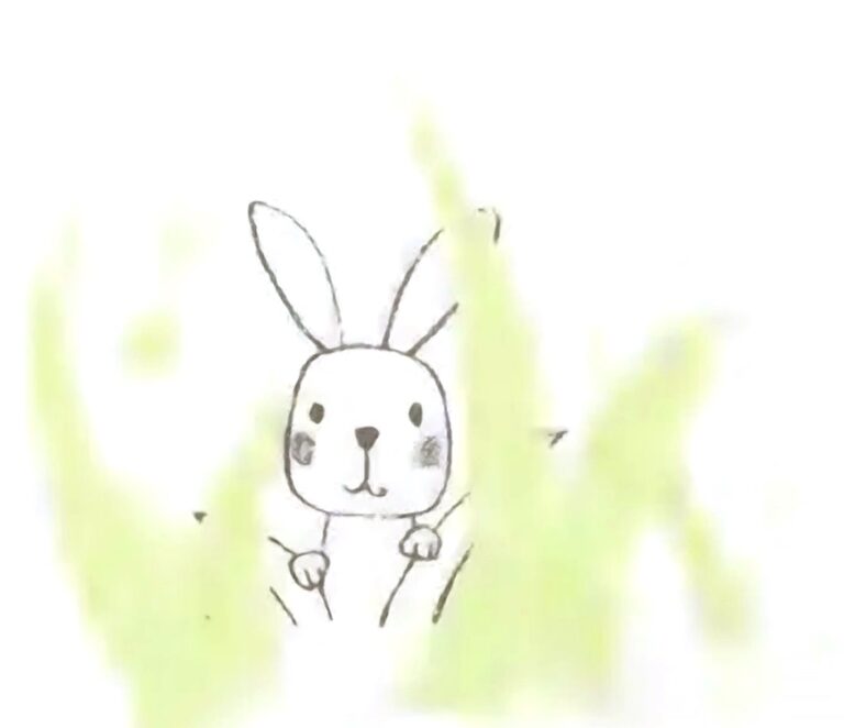 Cute Kawaii Bunny Rabi Meadow Hero - CraftyTalks Tutorial Step