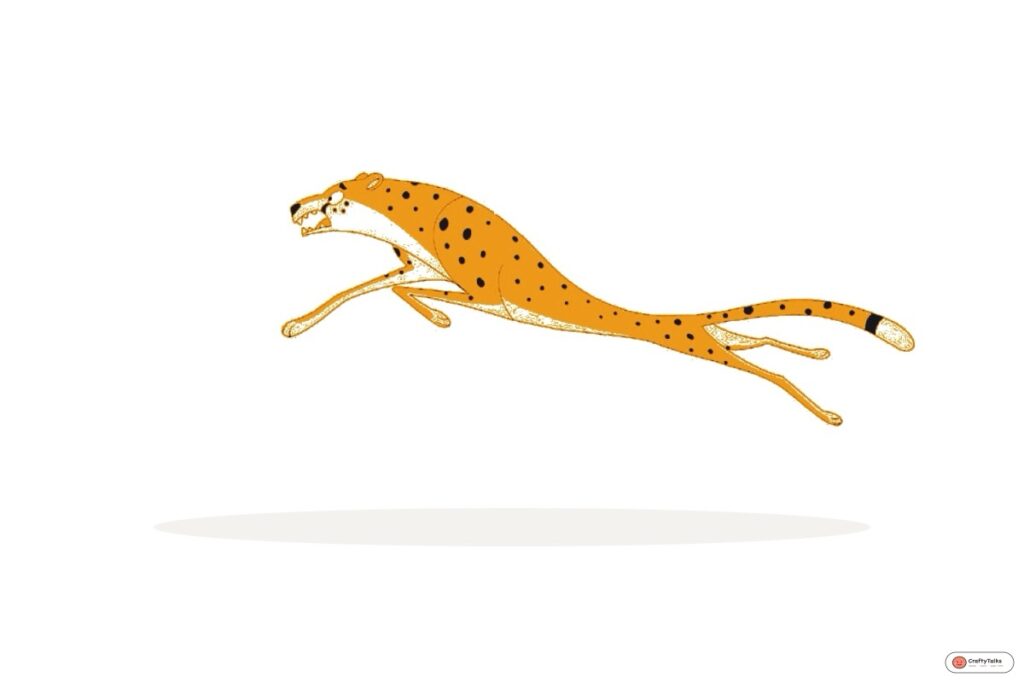 Fast Cartoon Cheetah in 6 Easy Steps