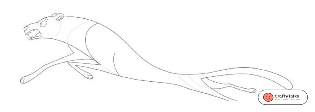 Step 5: Refining muscular contours and athletic silhouette with smooth clean inking lines