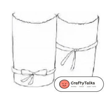 Step 3: Completing the bottoms of the corn husks and drawing cute festive tied bows around the wrappers