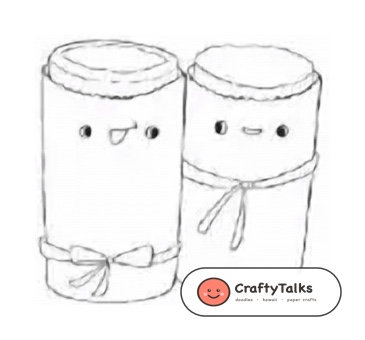Step 5: Drawing cute smiling kawaii faces with happy eyes and blushing expressions on the tamales