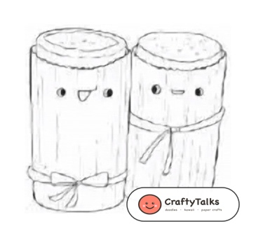 Step 6: Adding fine pen texture dots to the filling and vertical grain lines on the corn husks