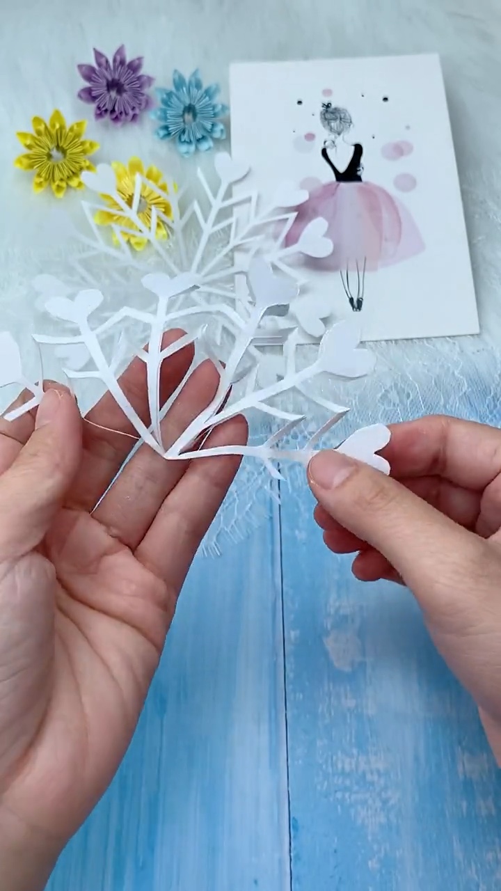 Step 5 Snipping Along Pencil Lines to Remove Negative Space Around Heart and Branches
