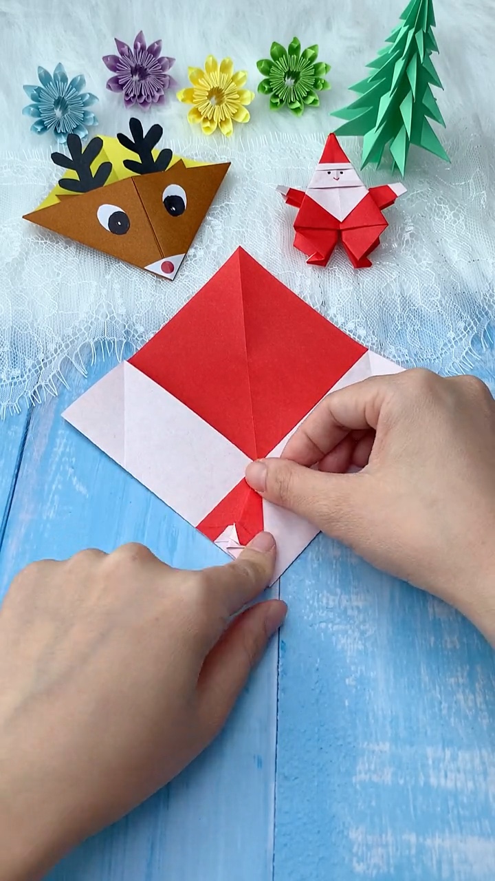Step 4 Folding Bottom Flap Upward into a Deep Envelope Pocket