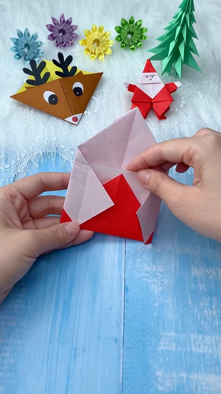 Step 6 Adding Kawaii Facial Details and Inserting Gift Card into Santa Envelope