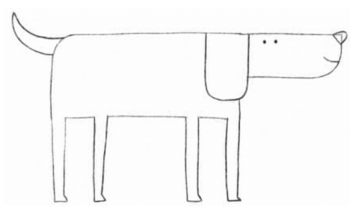 How to Draw a Dog Step 5 Wagging Tail and Face