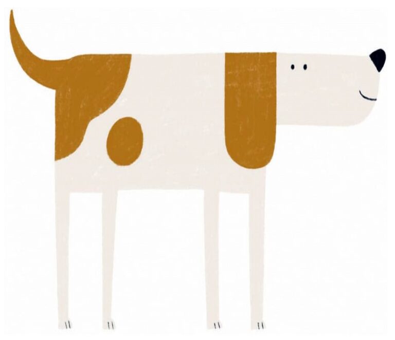 How To Draw Dog Step 7 Final Colored - CraftyTalks Tutorial Step