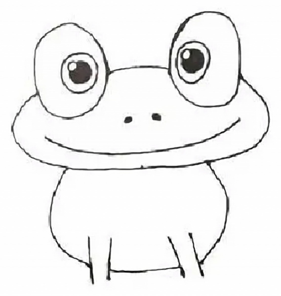 How to Draw a Frog Step 3 Round Belly and Front Arms
