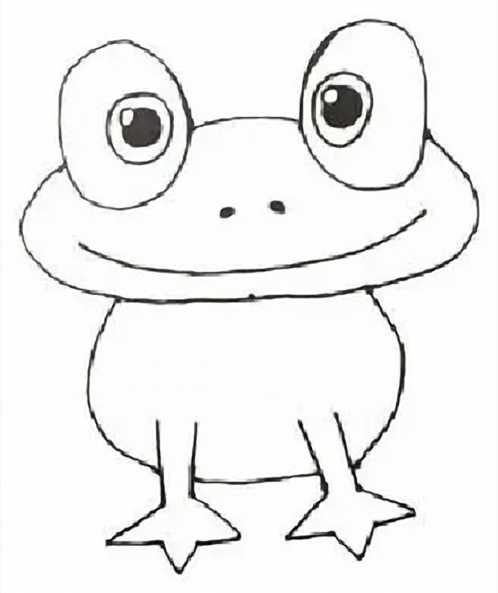 How to Draw a Frog Step 4 Webbed Front Toes