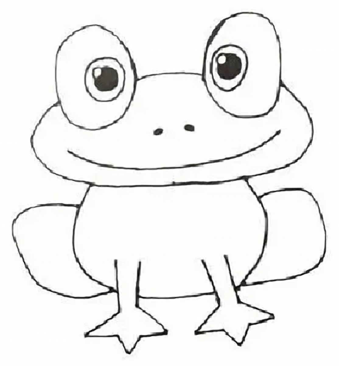 How to Draw a Frog Step 5 Folded Hind Thighs