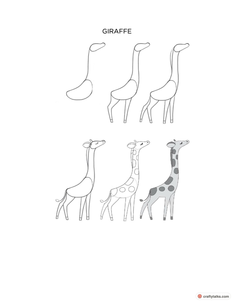 How to Draw a Cartoon Giraffe Step by Step Overview