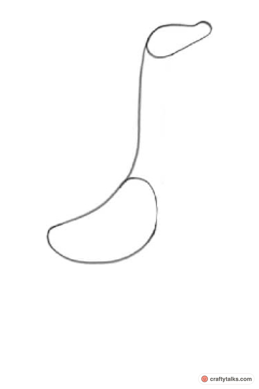 Step 1 Cartoon Giraffe Bean Body and Neck