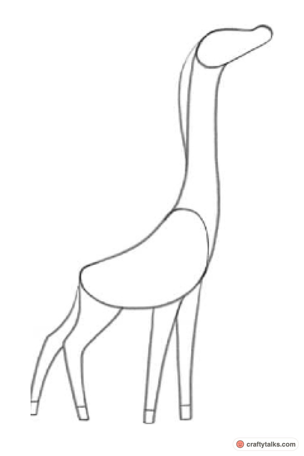 Step 3 Cartoon Giraffe Secondary Legs and Mane