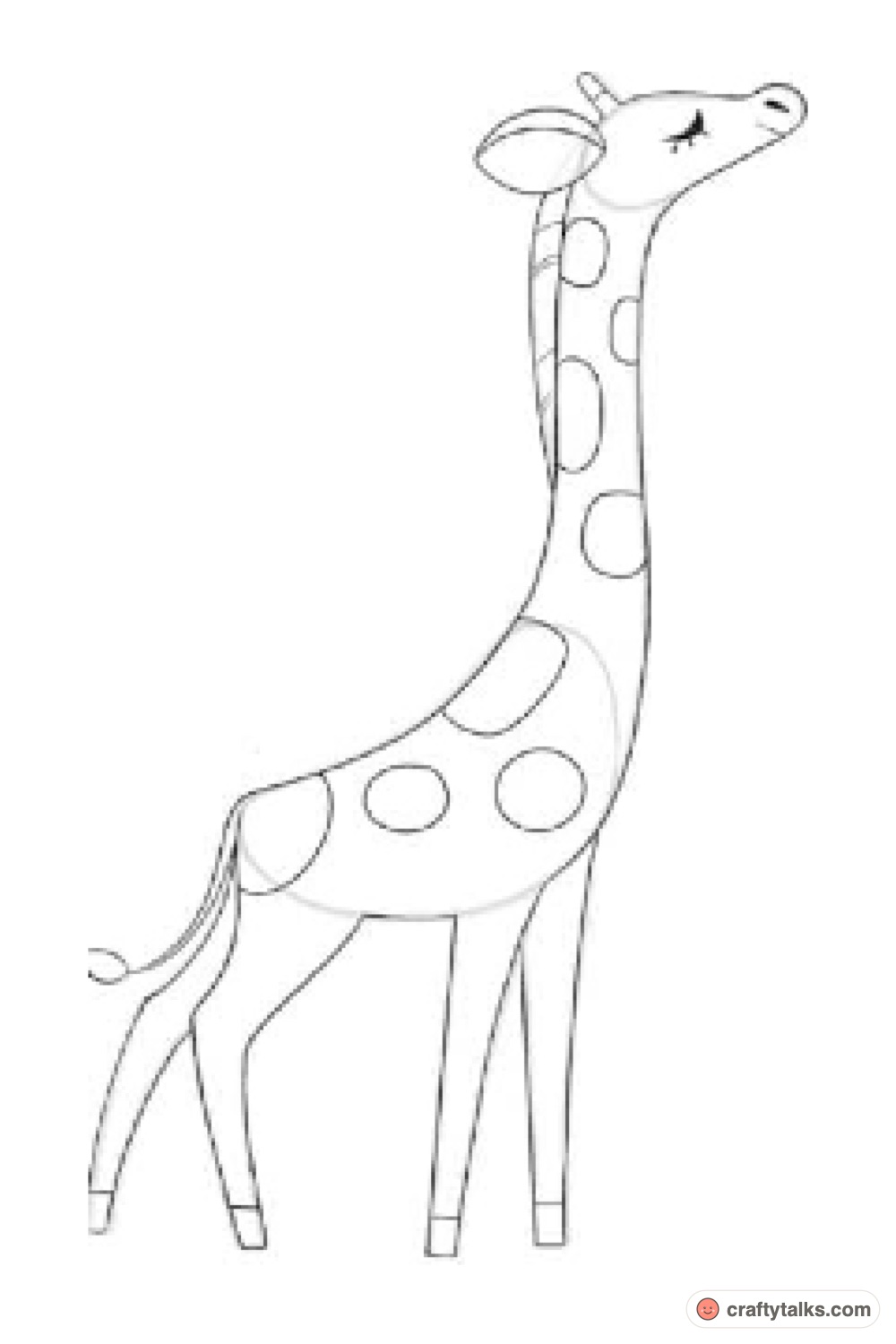 Step 5 Cartoon Giraffe Spot Pattern