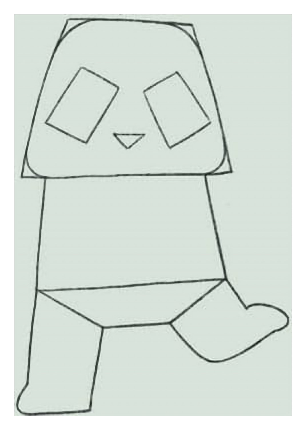 How to Draw a Panda Step 4 Rounded Head and Eye Patches