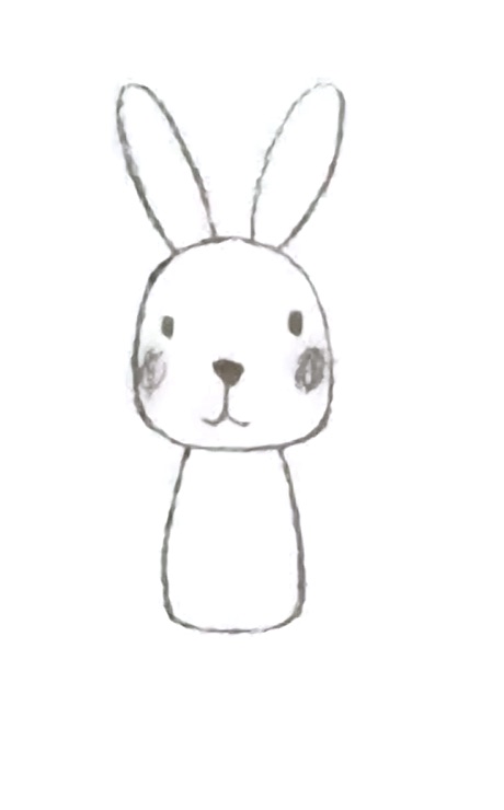 How to Draw a Cute Bunny Step 4: Sandwich bread body