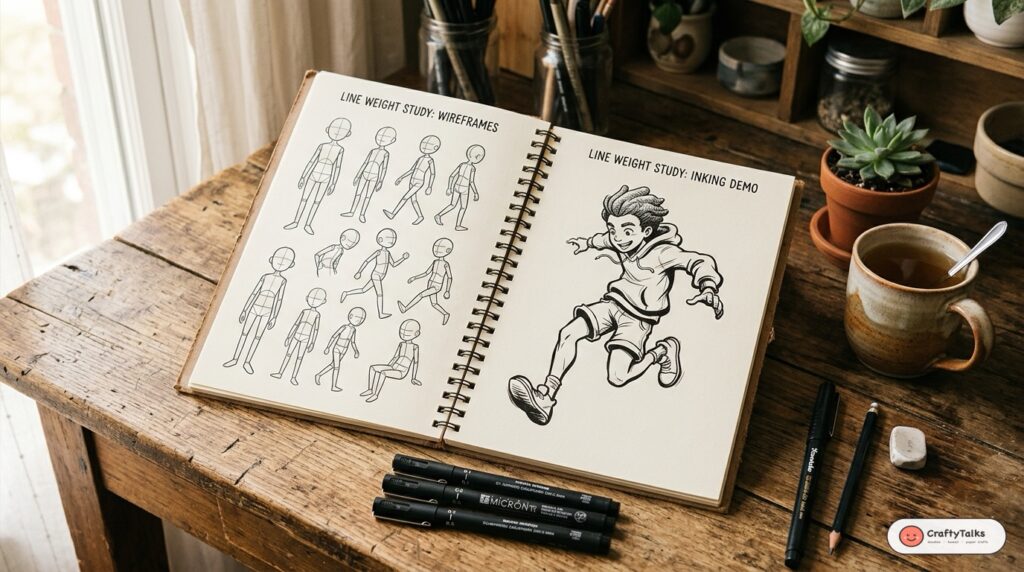 The Beginner’s Guide to Line Weight: 7 Inking Secrets That Make Flat Drawings Pop