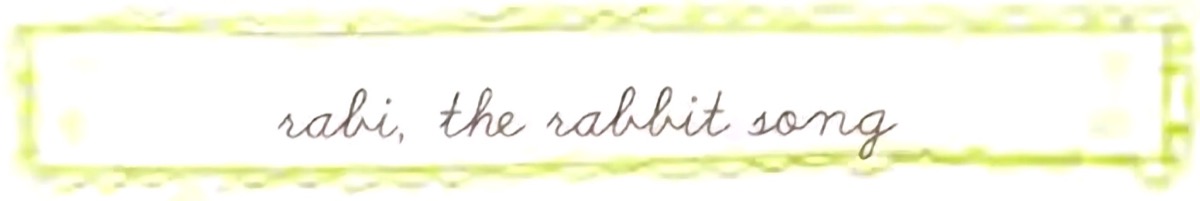 Rabi the Rabbit Song Calligraphy and Doodle Banner