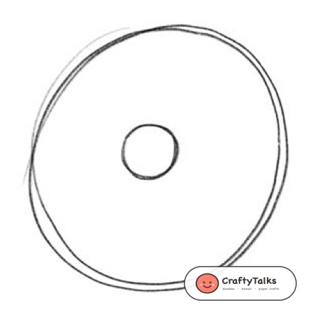 Step 1: Concentric Circular Armature - how to draw a realistic daisy