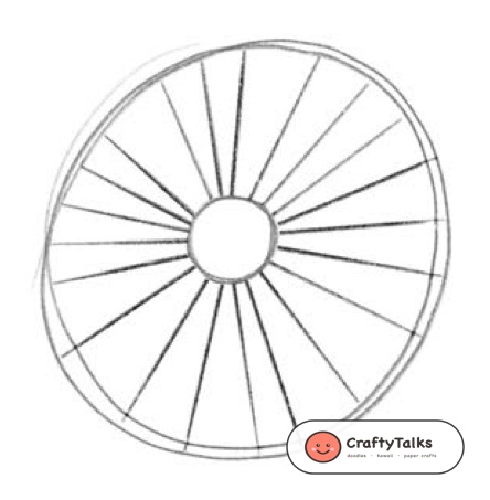 Step 2: Radiating Directional Spokes - how to draw a realistic daisy