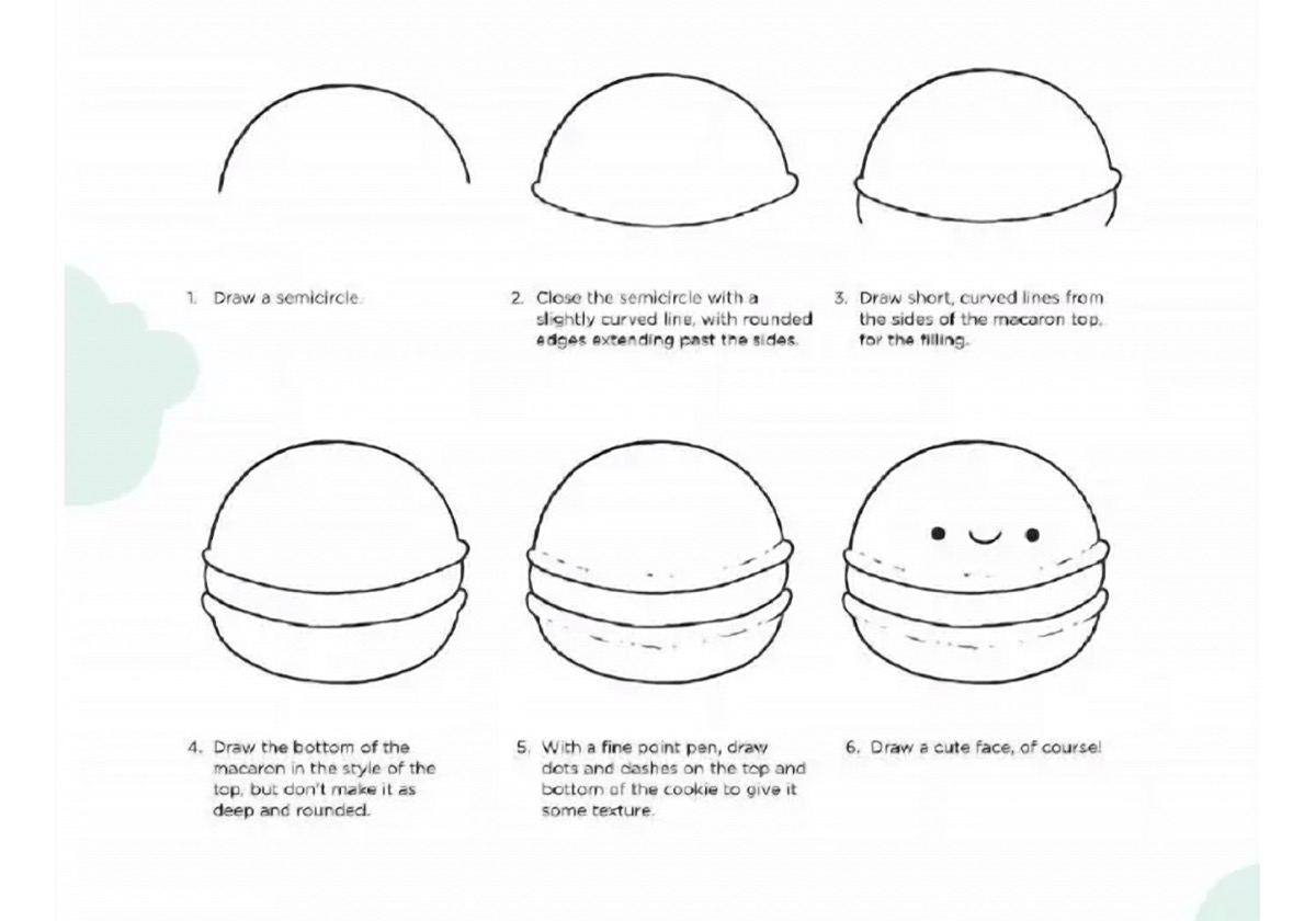 How to Draw a Cute Macaron Doodle in 6 Easy Steps