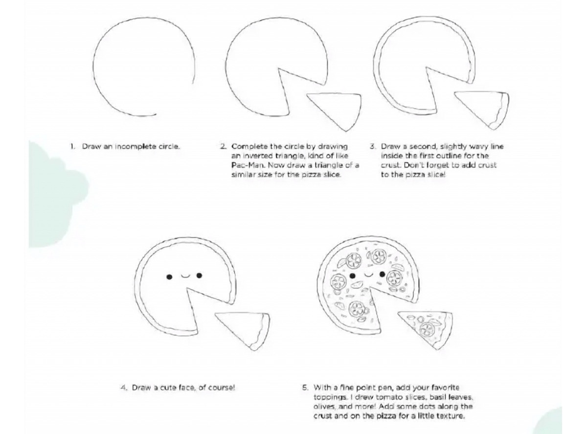 How to Draw a Cute Pizza Doodle in 5 Easy Steps