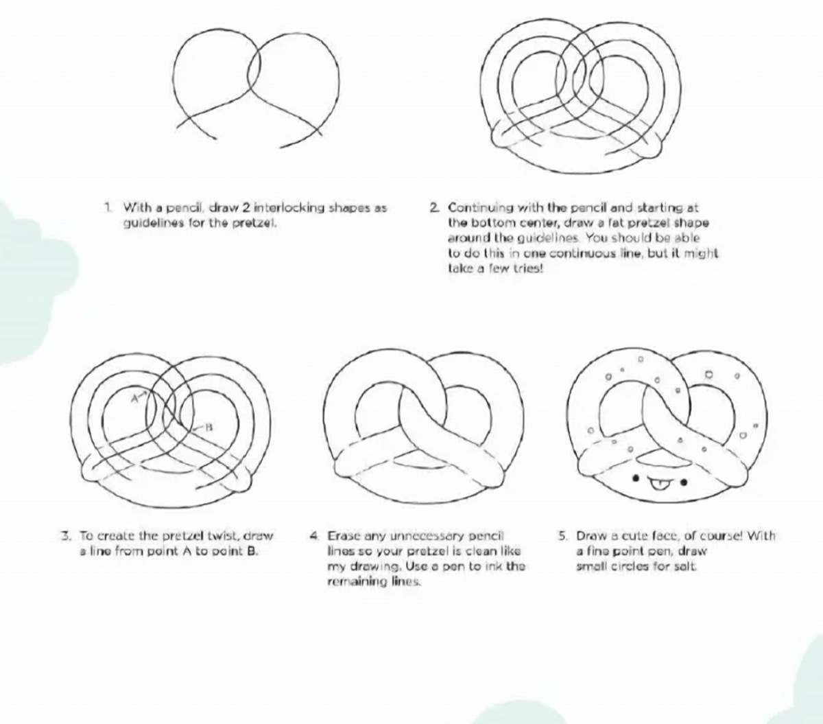 How to Draw a Cute Pretzel Doodle in 5 Easy Steps