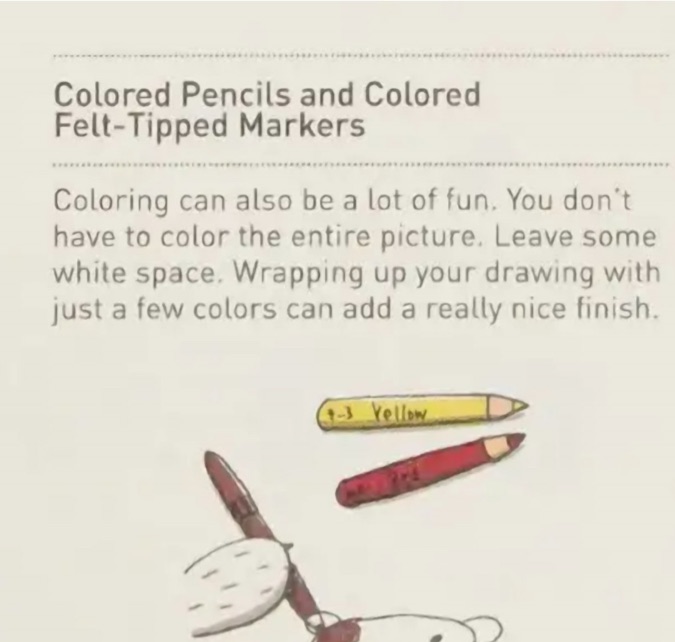 Colored pencil white space negative space coloring principle by Sachiko Umoto